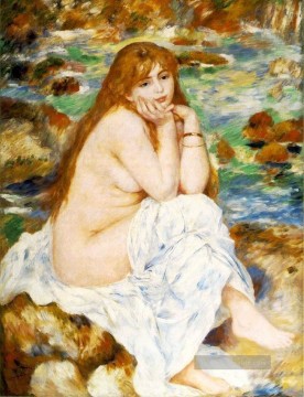 Pierre Auguste Renoir Werke - sitzt Badende Pierre Auguste Renoir